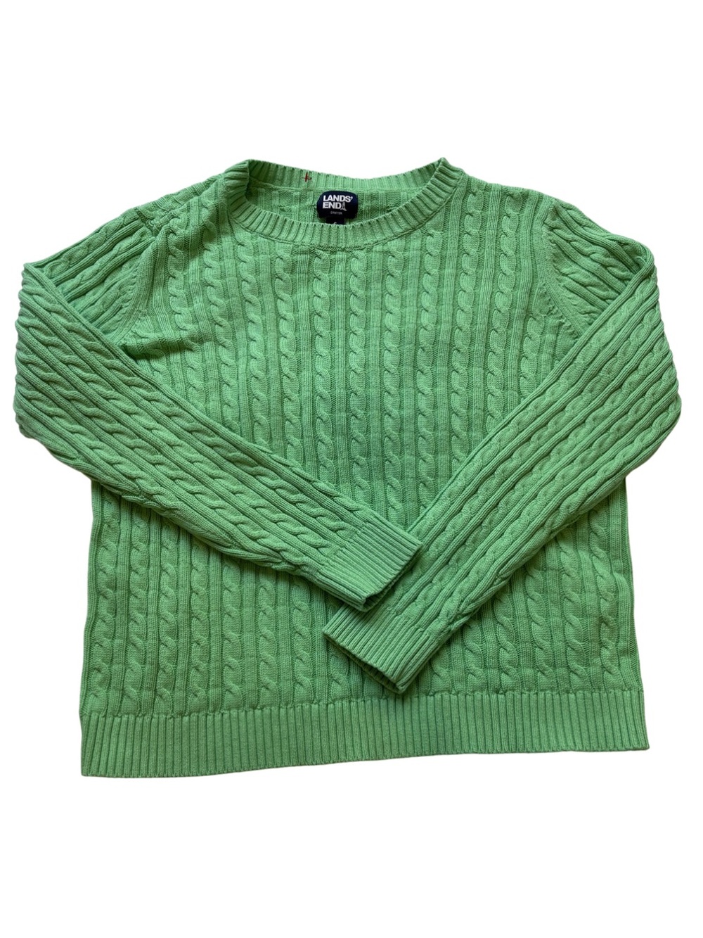 Lands' End Women's Drifter Modern Cable Crew Sweater - Picture 4 of 4